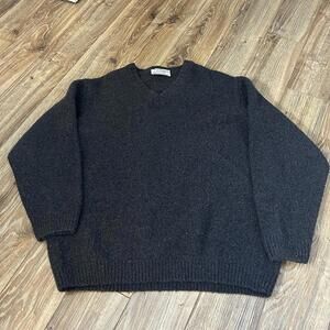 Gran Sasso for Mark Shale Gray Wool Cashmere Men’s Grandpa Grunge Sweater 3XL